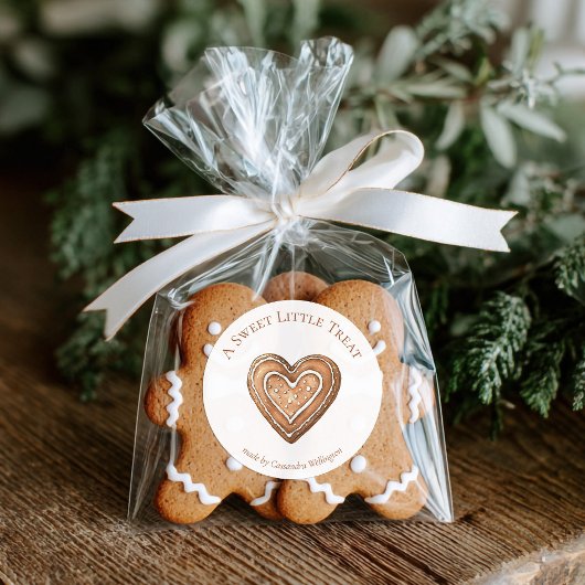 Zelfgemaakte Kerstbakkerij Cadeau Ronde Sticker