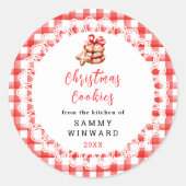 Zelfgemaakte kerstkoekjes Eetlabel Ronde Sticker (Voorkant)