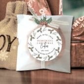 Zelfgemaakte kerstkoekjes gebakken goederen label