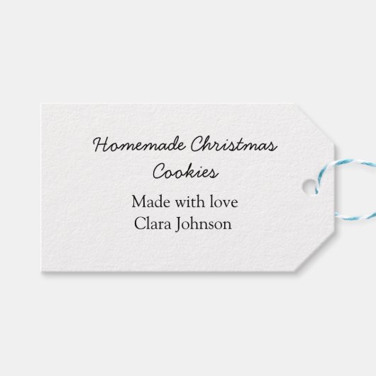 Zelfgemaakte kerstkoekjes gemaakt met liefde voeg  cadeaulabel (Voorkant (Horizontaal))