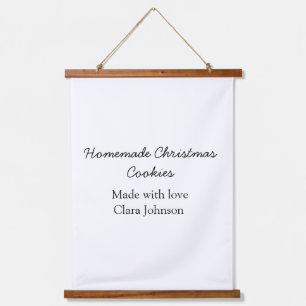 Zelfgemaakte kerstkoekjes gemaakt met liefde voeg  hangend wandkleed