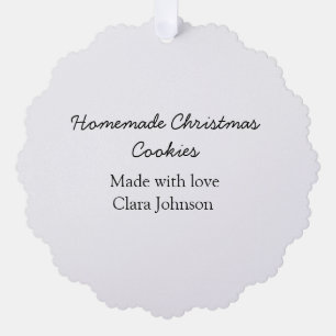 Zelfgemaakte kerstkoekjes gemaakt met liefde voeg  ornament kaart