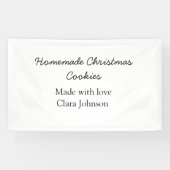 Zelfgemaakte kerstkoekjes gemaakt met liefde voeg  spandoek (Horizontaal)