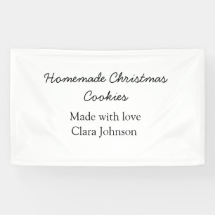 Zelfgemaakte kerstkoekjes gemaakt met liefde voeg spandoek