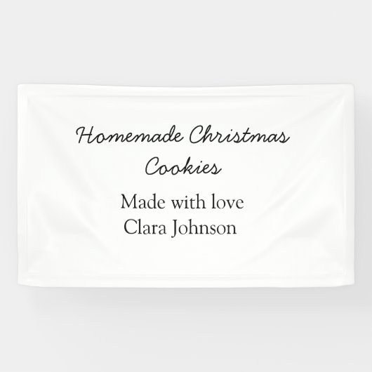 Zelfgemaakte kerstkoekjes gemaakt met liefde voeg spandoek (Horizontaal)
