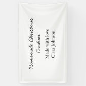 Zelfgemaakte kerstkoekjes gemaakt met liefde voeg spandoek (Verticaal)