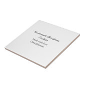 Zelfgemaakte kerstkoekjes gemaakt met liefde voeg tegeltje (Zijkant)