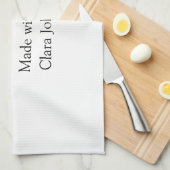 Zelfgemaakte kerstkoekjes gemaakt met liefde voeg theedoek (Quarter Fold)