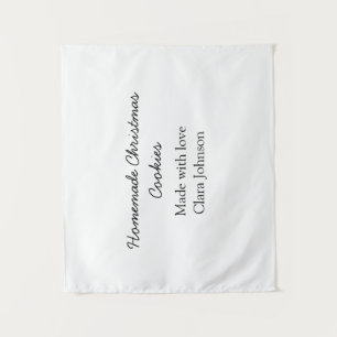 Zelfgemaakte kerstkoekjes gemaakt met liefde voeg  wandkleed