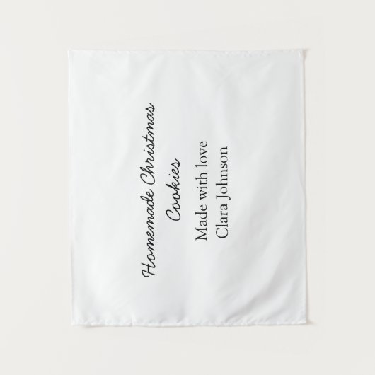 Zelfgemaakte kerstkoekjes gemaakt met liefde voeg  wandkleed (Voorkant)