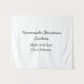 Zelfgemaakte kerstkoekjes gemaakt met liefde voeg  wandkleed (Voorkant (horizontaal))