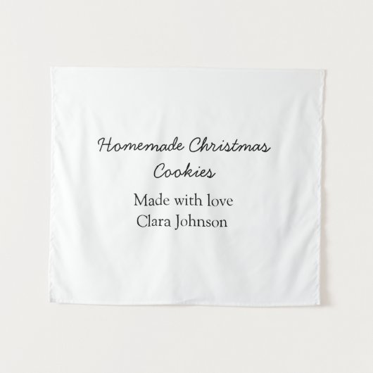 Zelfgemaakte kerstkoekjes gemaakt met liefde voeg  wandkleed (Voorkant (horizontaal))