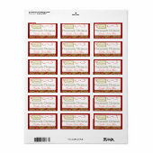 Zelfgemaakte kerstreceptenetiketten etiket (Full Sheet)