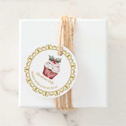  zelfgemaakte kersttaart Hang Label (In situ)