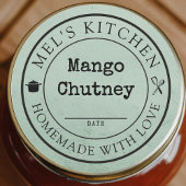 Zelfgemaakte Keuken Product Verpakking Custom Sage Ronde Sticker