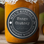 Zelfgemaakte Keuken Product Verpakking Custom Zwar Ronde Sticker