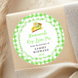 Zelfgemaakte Key Limoen Pie Label