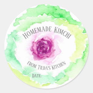 Zelfgemaakte Kimchi Kool Inblikken Jar Label