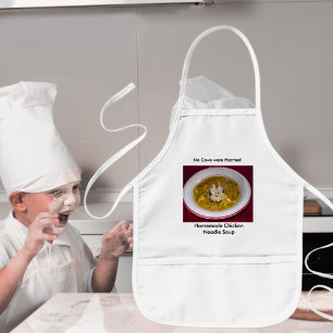 Zelfgemaakte kip noedelsoep Geen Koeien Kinder Schort