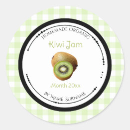 Zelfgemaakte Kiwi Jam Label Sticker