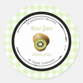Zelfgemaakte Kiwi Jam Label Sticker