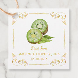 Zelfgemaakte Kiwi Jam Square Hang Label