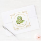  zelfgemaakte Kiwi Jam Square Label (Envelop)