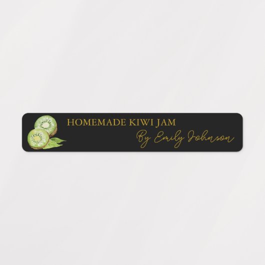 Zelfgemaakte Kiwi Jam Thin Label (Design 2)