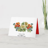 Zelfgemaakte Klaprozen en Korenbloemen Bedankkaart (Achterkant)