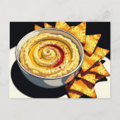 Zelfgemaakte knoflook Hummus Recept Kaart (Voorkant)