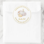 Zelfgemaakte knoflookolie Label | Wit (Tas)