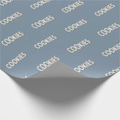 Zelfgemaakte koekjes Blue Bakery Wrapping Cadeaupapier (Hoek)