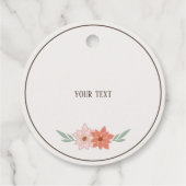 Zelfgemaakte koekjes Floral Cream Vakantie Bedankjes Labels (Achterkant)