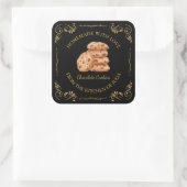 zelfgemaakte koekjes vierkant label l zwart (Tas)