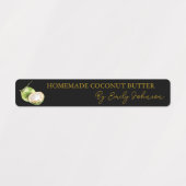 Zelfgemaakte kokosnoot boter dun label (Design 1)