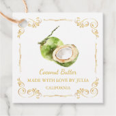 zelfgemaakte kokosnoot boter Square Hang Label (Voorkant)