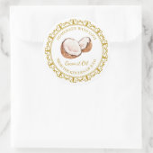 Zelfgemaakte Kokosolie Label L Wit (Tas)