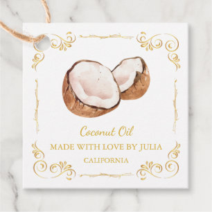  Zelfgemaakte Kokosolie Plein Hang Label