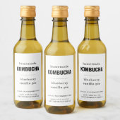 Zelfgemaakte Kombucha Labels Wijn Etiket (Flessen)