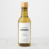Zelfgemaakte Kombucha Labels Wijn Etiket (Voorkant)