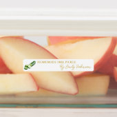 Zelfgemaakte komkommer Dill Pickle Thin Label (Aangebracht)