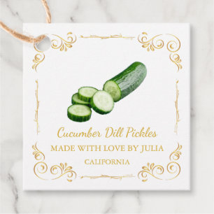  Zelfgemaakte Komkommer Pickle Square Hang Label