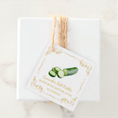 Zelfgemaakte Komkommer Pickle Square Hang Label (In situ)