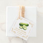 Zelfgemaakte Komkommer Pickle Square Hang Label (In situ)