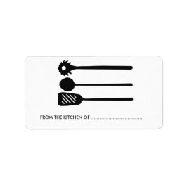 Zelfgemaakte kookspullen etiket