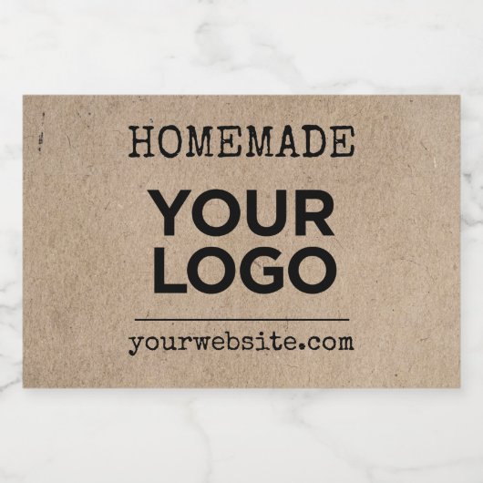 Zelfgemaakte Krafr Bruin Papier Eenvoudig Zakelijk Voedselcontainer Etiket (Enkel label)