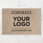 Zelfgemaakte Kraft Bruin Papier Eenvoudig Zakelijk Voedselcontainer Etiket (Enkel label)