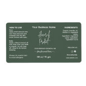 Zelfgemaakte Kruiden 2 oz Etherische Olie Fles Lab Etiket (Voorkant)
