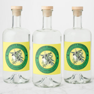  zelfgemaakte kruiden olijfolie label Sjabloon Likeurfles Etiket