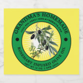  zelfgemaakte kruiden olijfolie label Sjabloon Likeurfles Etiket (Enkel label)